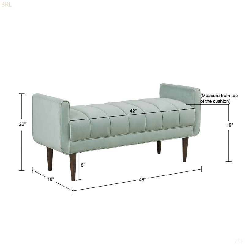 Banc d'appoint rembourré moderne