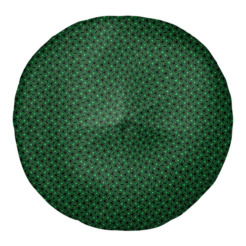 Katelyn Elizabeth Geometric Reversible Throw Pillow, 30 x 30, Green/Black