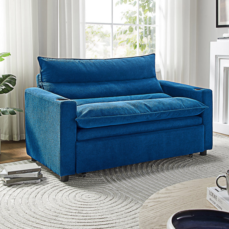Convertible Sofa Bed, Blue
