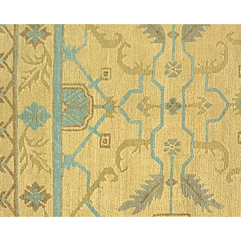 Etienne Wool Geometric Area Rug in Beige/Blue, Rectangle 10' x 14'
