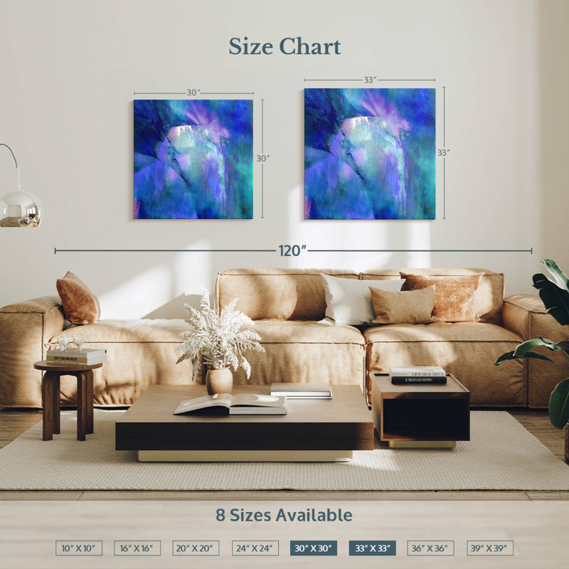 Avery Harmony In Blue And Purple, 30" H x 30" W