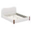 Lit plateforme tapissier avec tête de lit courbée, cadre de lit plateforme en bois moderne-157908000-157908001