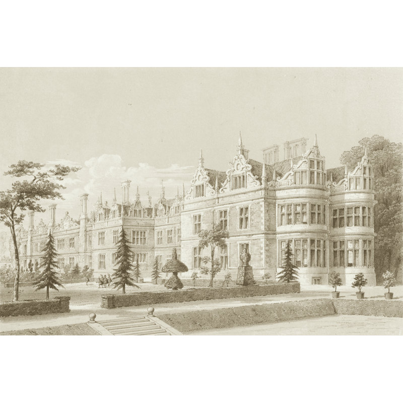Kirby Castle Garden View by Richardson - Wrapped Canvas Rectangle Print, 30cm H x 46cm W