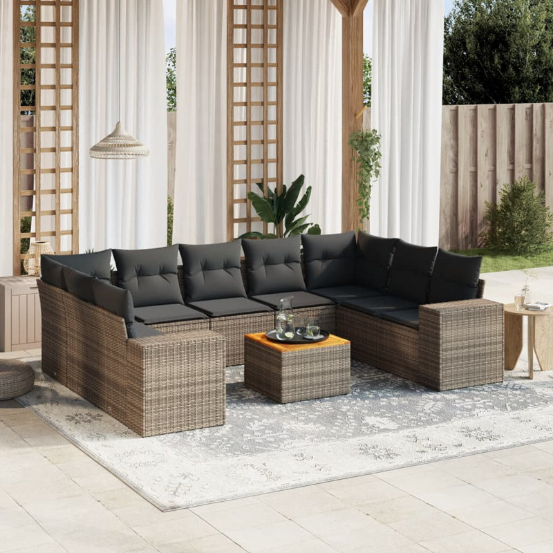 Ensemble de canapé de jardin Vidaxl , Gris