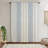 Cotton Printed Curtain Panel With Chenille Stripe And Lining 50X108"