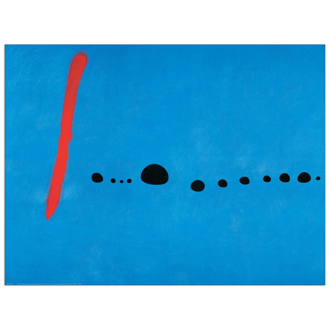 Poster „Blau 2“ von Mirò, Kunstdruck