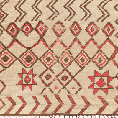 Wool Abstract Indoor Rug
