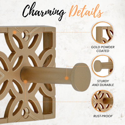 Wall Mounted Towel Hook 2 Hooks