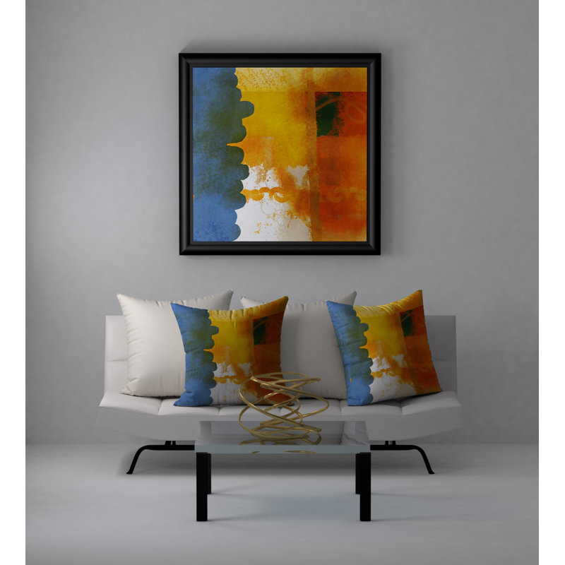 Abstract Throw Pillow, 18" H x 18" W x 5"D