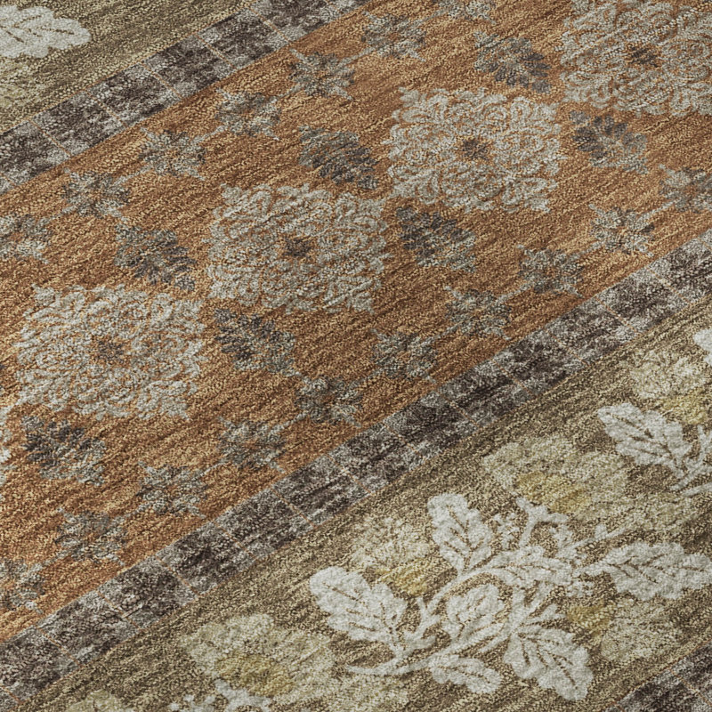 Tapis de qualité supérieure lavable à la machine Mayfield AMF2465, Terra Cotta, 8 pi x 10 pi