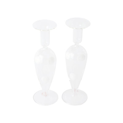 Drop 9.5'' H Glass Tabletop Candlestick