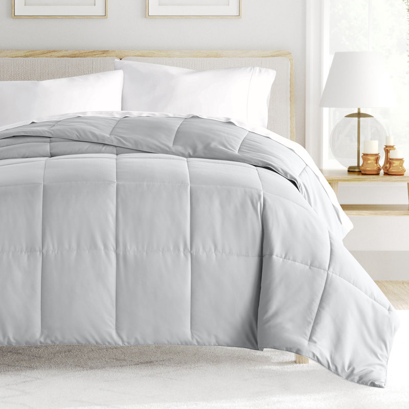 Édredon en duvet synthétique doux, Édredon très grand, Gris clair