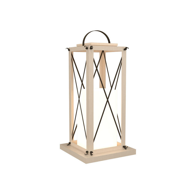Desk Lamp, 25.35" H x 13.65" W x 13.65" D, Organic Cappuccino