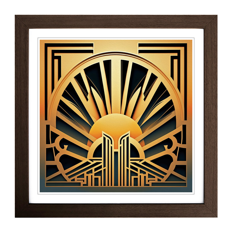 Single Picture Frame Print on Wood, Walnut