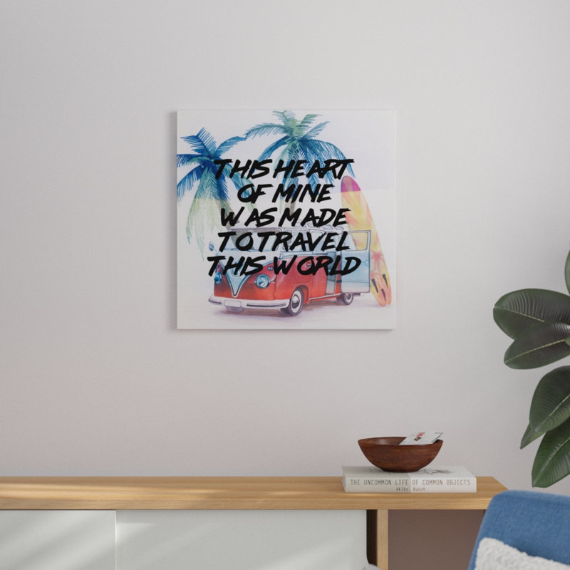 « travel this world iv », reproduction d’impression sur toile tendue, H 24 po x l 24 po x P 1,5 po