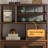 35.43"New Chinese-style solid wood black walnut brown display cabinet and storage rack-81650245