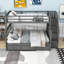 Lit superposé simple sur 3 tiroirs avec tablettes Gerimiah par Harriet Bee-707914446