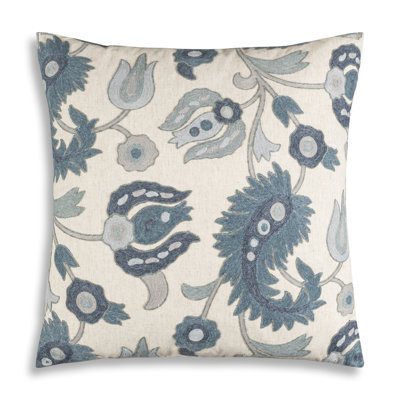 Embroidered Velvet Reversible Pillow Cover