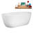 63" Streamline Soaking Freestanding Tub and Tray With Internal Drain-101683095