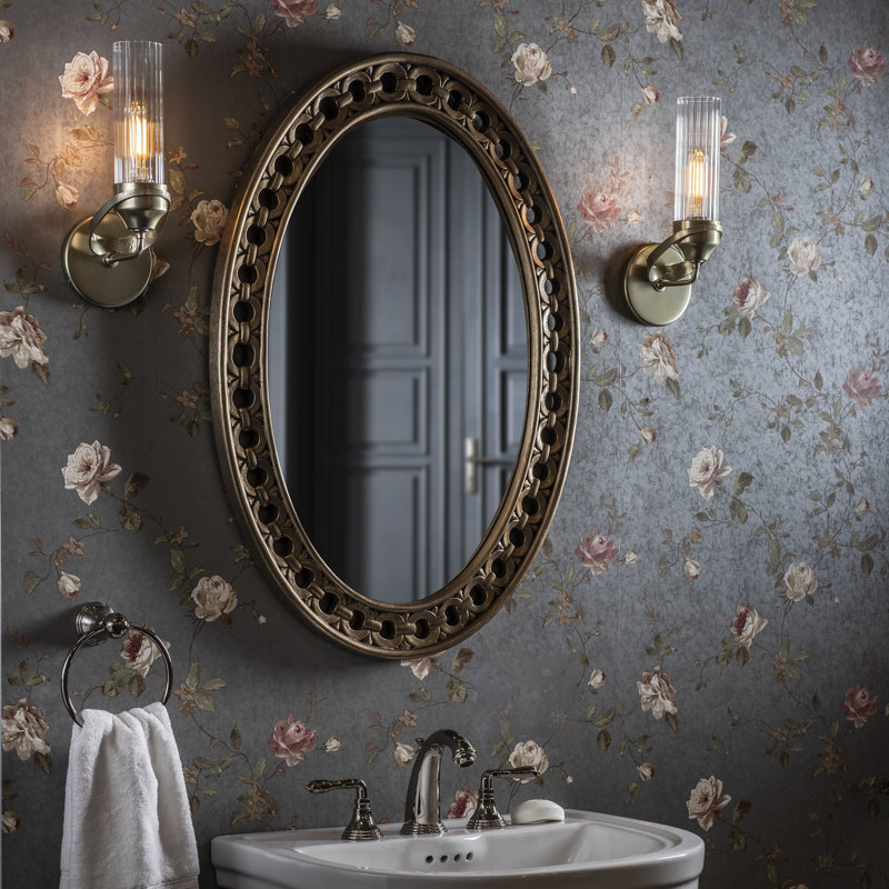 Bow 1 - Light Dimmable Bath Sconce, Vintage Platinum