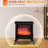 Alverta 15.25'' W Black Electric Fireplace