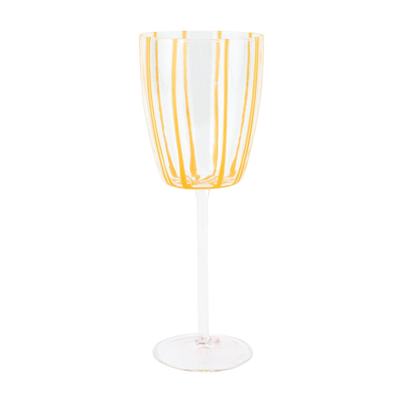 Nuovo Handmade Cordial Glass, Clear/Yellow