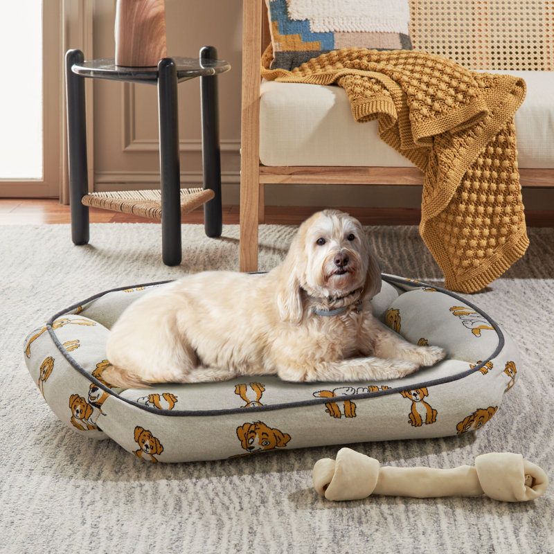 Lit pour animaux en coton, Moyen (l 24 po x P 16 po x H 6 po)