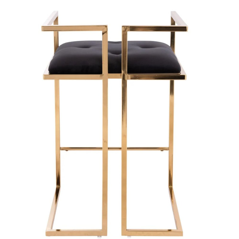 Tabouret de bar en velours Lennox