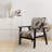 Symmetrical Abstractions III - Upholstered Modern Arm Chair, Modern Cubism Accent Chair