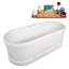 Baignoire autoportante 67 po avec drain interne Streamline-101698597