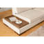 Élégant canapé d'angle avec repose-pieds, beige uni, 123,2 po x 76,0 po x 31,5 po | Structure en bois de hêtre et en carton, tissu 100% polyester | Coussins en mousse souple et en silicone, 2 coussins inclus, parfaits pour les salons de style scandinave et hôtelier-1397398113-1397398118