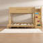 Lits de rangement simple TG au-dessus de grand lit double, lit en bois aggloméré moderne pour maison familiale