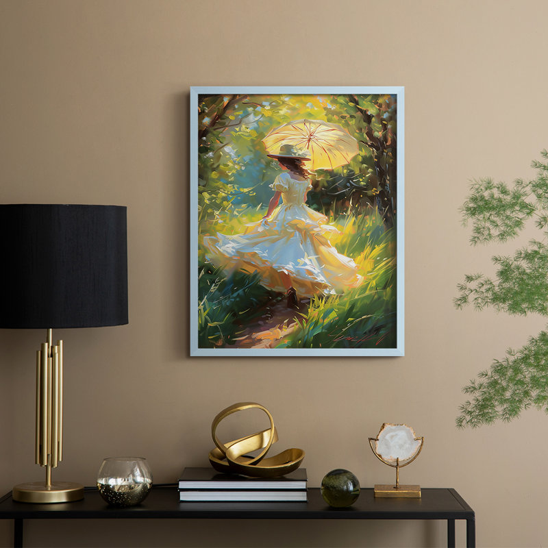 WOMEN Series DCCCLxxxx, reproduction encadrée - bois massif, H 11 po x l 9 po, Bleu