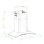 36" 282 CFM Convertible Wall Mount Range Hood in Stainless Steel