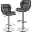 color Height Adjustable Modern Faux Leather Swivel Bar Stools-440943362
