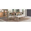 Ensemble de table de salle à manger en bois d'hévéa Trexm 6 pièces avec placage en bois massif et coussin moelleux-525529944