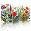 «Botanical Floral Garden», impression sur toile tendue sur toile (ensemble de 3)-381691833