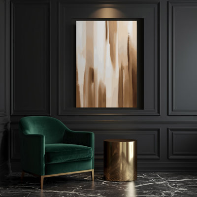 Abstract Colour Field 89 Beige Canvas Wall Art
