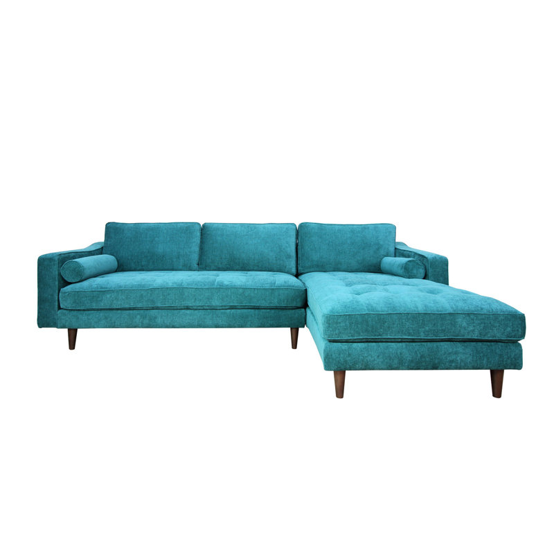 Canapé modulaire de couleur turquoise - rembourré, l 67 po x P 105 po H 33 po, 225 lb profondeur 105 po, largeur 67 po, hauteur 33 po, poids