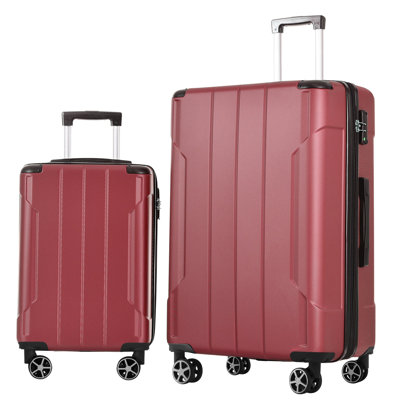 Hardshell ABS Luggage Sets 2 Piece Suitcase Set Expandable with TSA Lock Spinner Wheels 