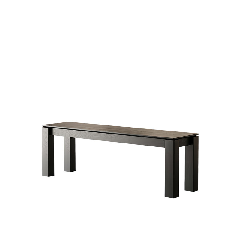 Banc en bois massif Takeyia, H 17,71 po x l 62,99 po x P 13,77 po