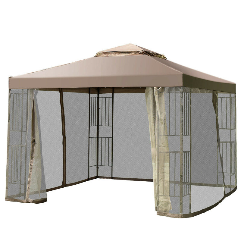 Tente d'extérieur L 10 pi. Pavillon de jardin en acier