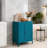 Coffee Bar Cabinet, Metal Sideboard Buffet Cabinet,metal Storage Cabinet With 2 Doors And Adjustable Shelves For Kitche, Living Room, Entryway, Bathroom,office (blue, 31.5" H)