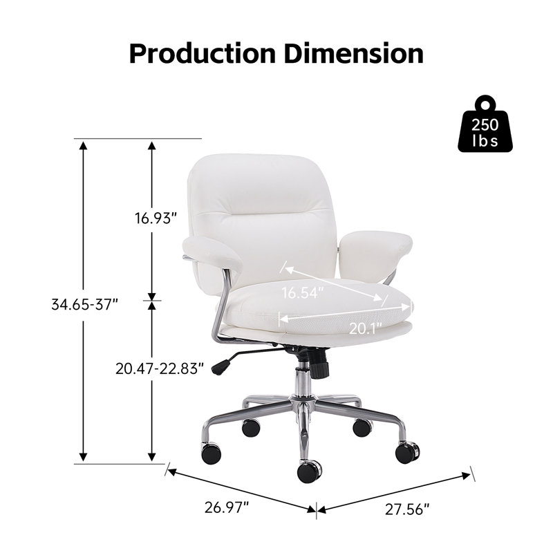 Chaise de bureau Hickson, Beige