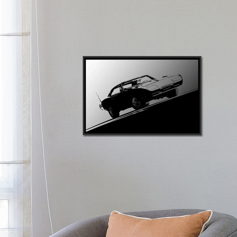 « 1969 densité de daytona », impression sur toile, H 18 po x l 26 po x P 1,5 po, Toile avec cadre noir, Pas de tapis