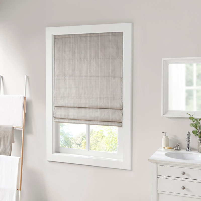 Store romain obscurcissant sans cordon Basketweave, Taupe, 33.05" W x 64.05" L
