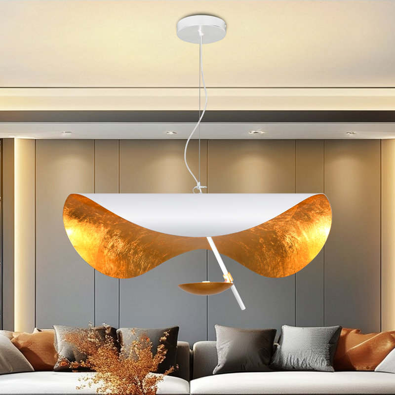 LED Chandelier, White, 23.6cm H x 23.6cm W x 10.6cm D