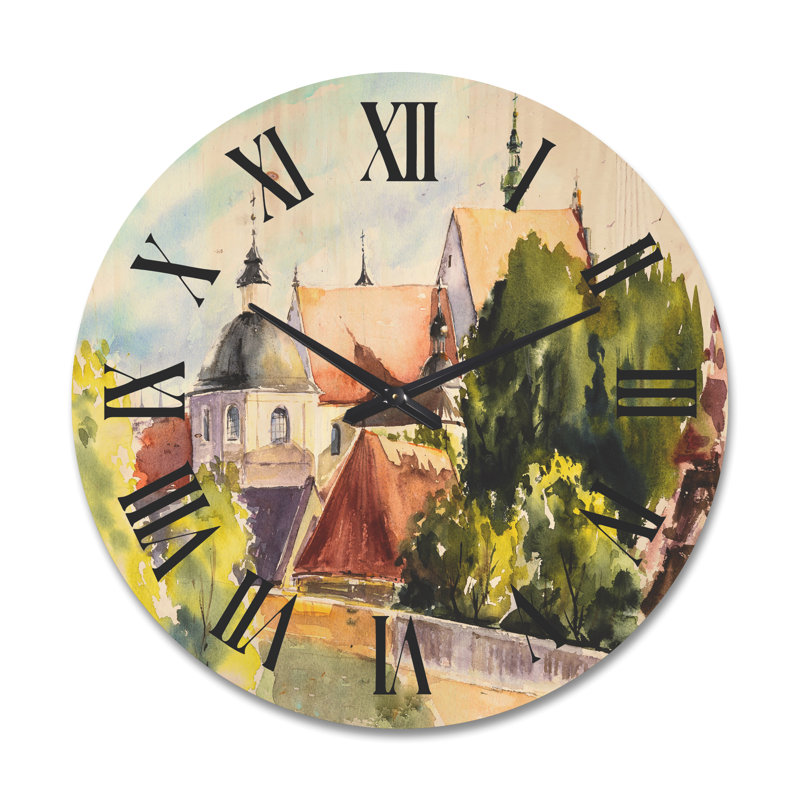 Vue de la vieille horloge murale en bois, Très grand