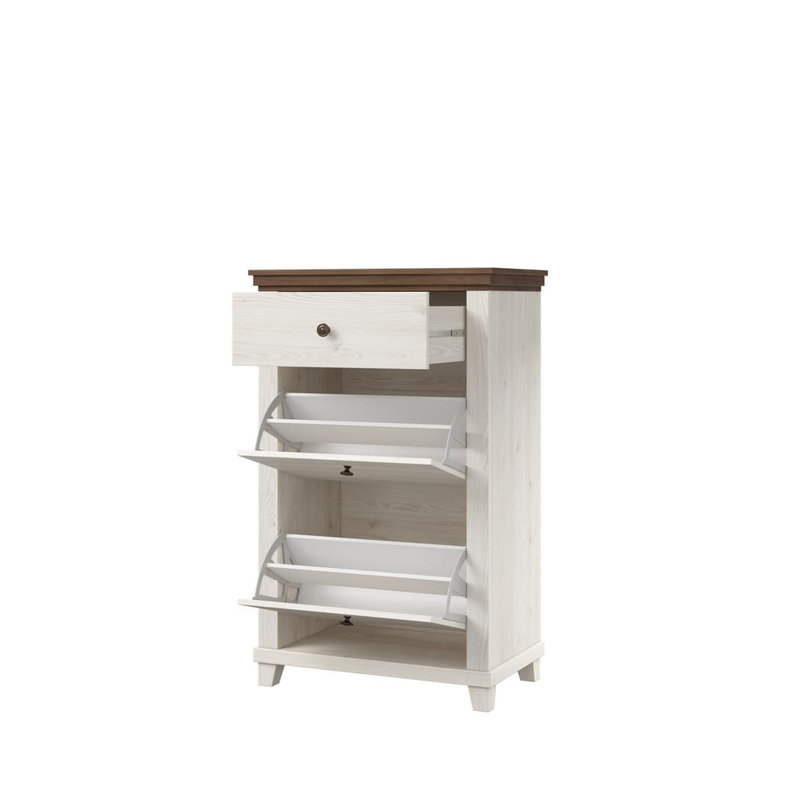 Cannady 28 Pair Shoe Storage Cabinet, Ash