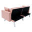 Causeuse en cuir de polyuréthane de 76,4 po rose